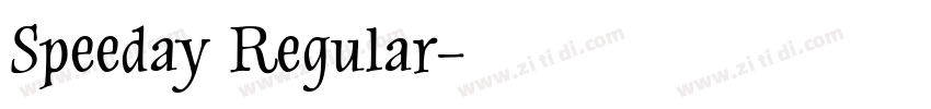 Speeday Regular字体转换